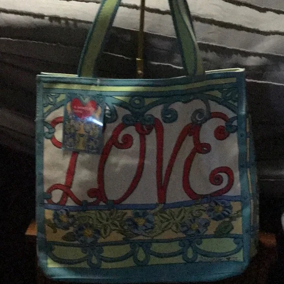 Brighton Red and Blue Transparent Love Tote - Picture 1 of 3